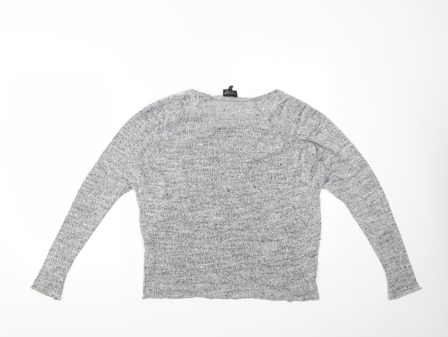 Topshop Womens Grey   Basic Blouse Size 8