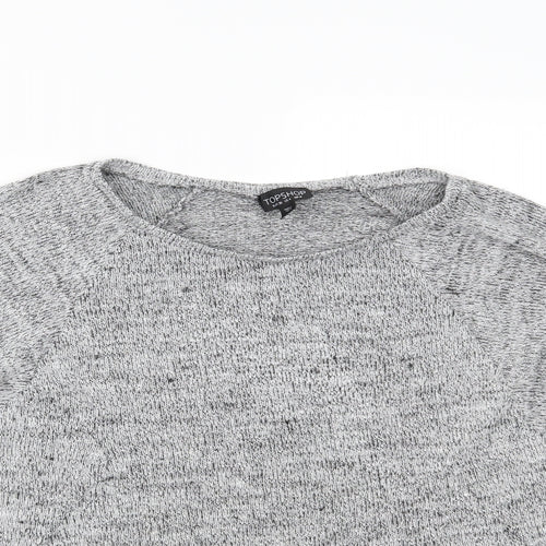 Topshop Womens Grey   Basic Blouse Size 8