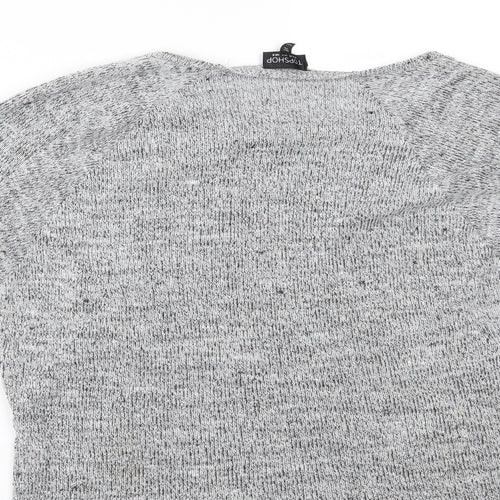 Topshop Womens Grey   Basic Blouse Size 8