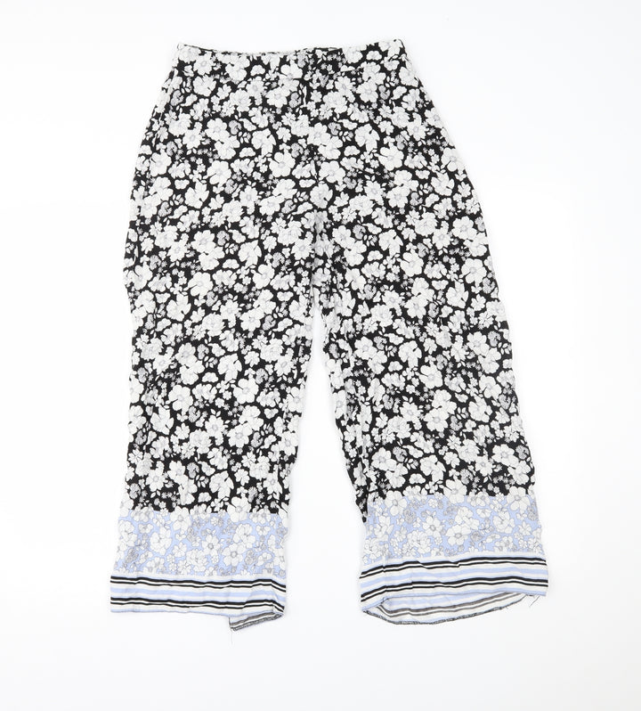 New Look Womens Multicoloured Floral Trousers Size 12 L22 in