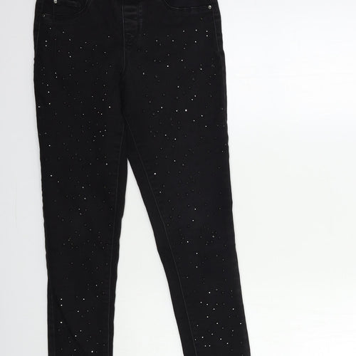 Preworn Womens Black  Denim Jegging Jeans Size 26 in L30 in