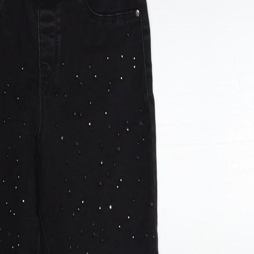 Preworn Womens Black  Denim Jegging Jeans Size 26 in L30 in