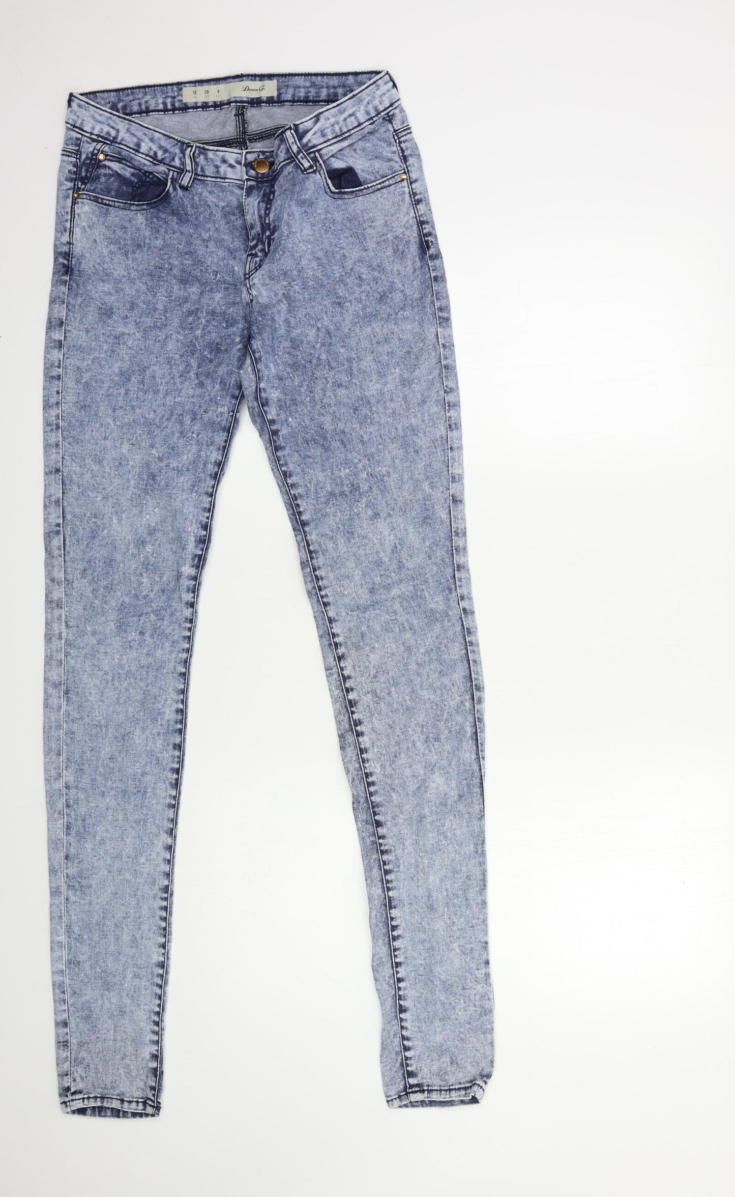 Denim & Co. Womens Blue  Denim Skinny Jeans Size 10 L33 in