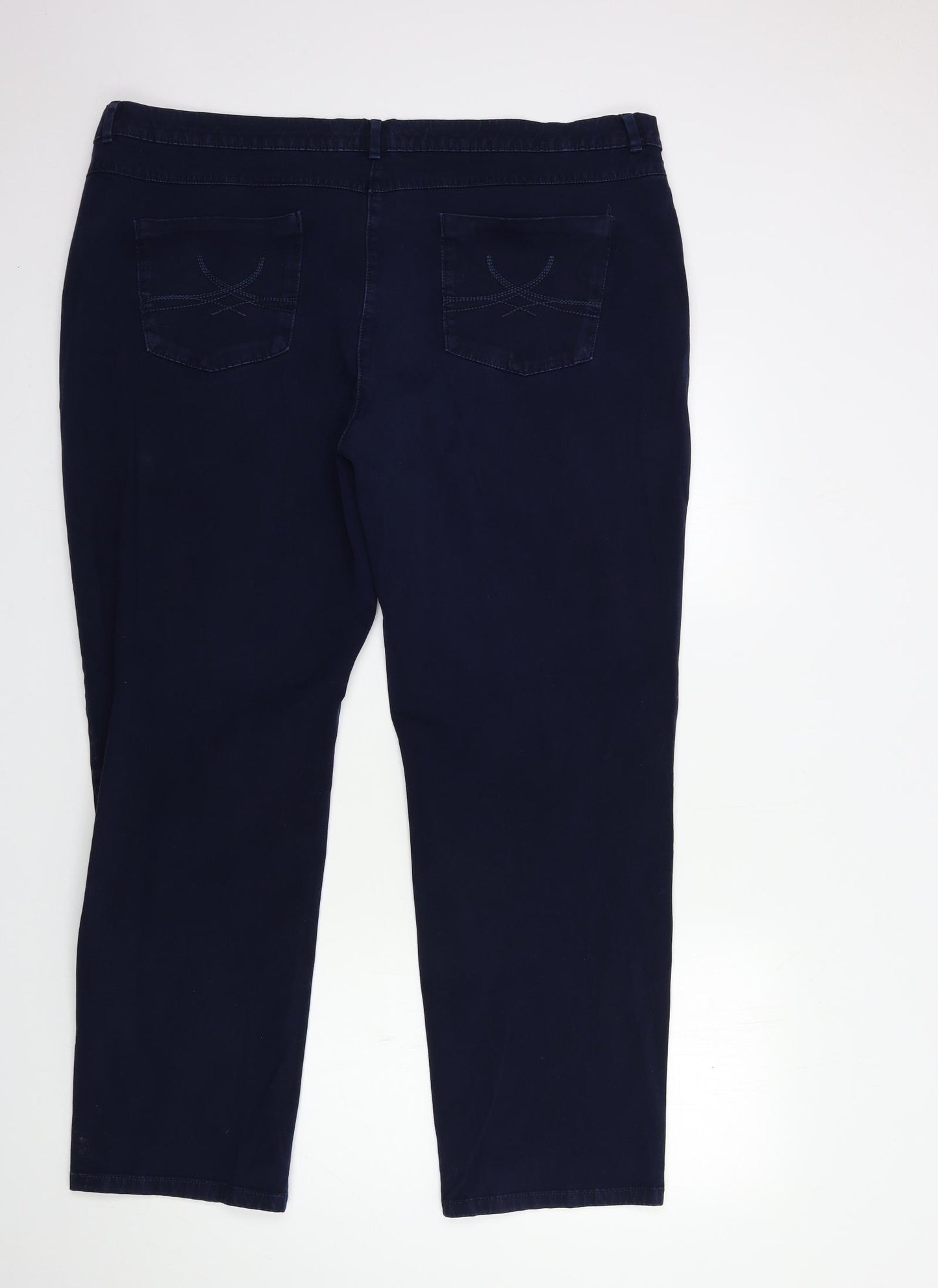 Marks and Spencer Womens Blue  Denim Straight Jeans Size 22 L29 in