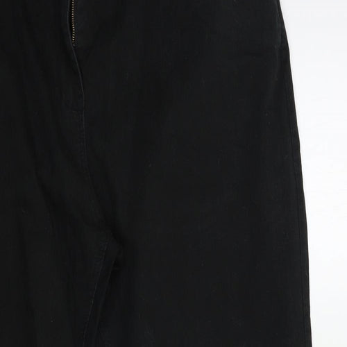 Preworn Womens Black  Denim Straight Jeans Size 12 L29 in