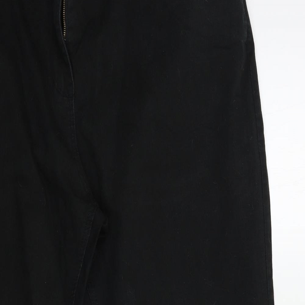 Preworn Womens Black  Denim Straight Jeans Size 12 L29 in