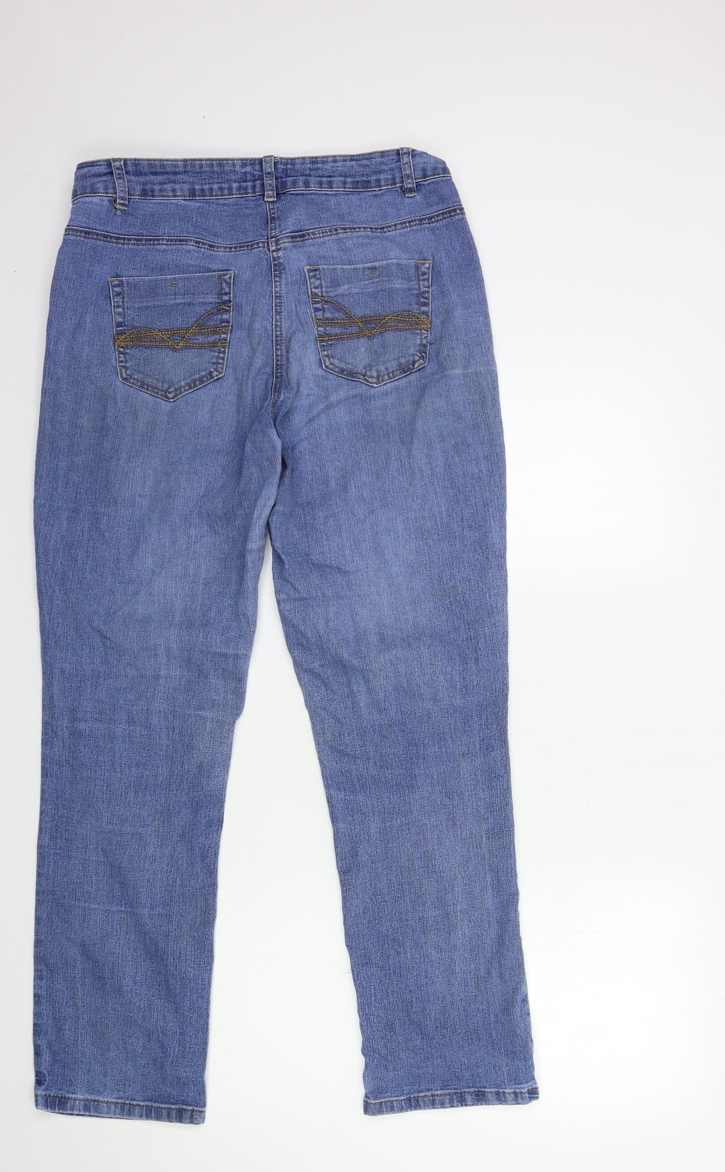 TU Womens Blue  Denim Straight Jeans Size 14 L30 in