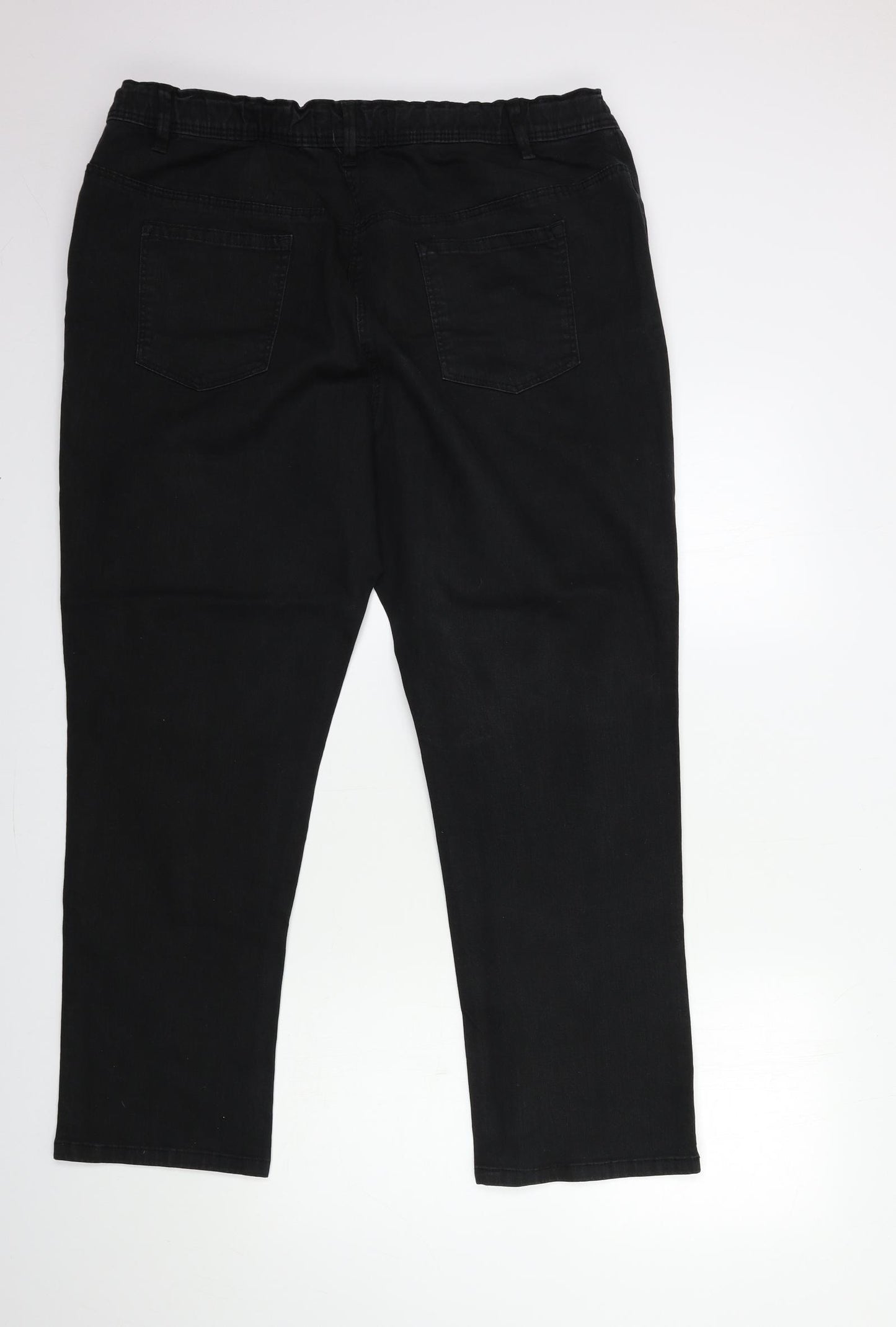 authentic denim Womens Black  Denim Straight Jeans Size 22 L28 in