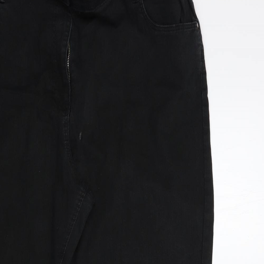 authentic denim Womens Black  Denim Straight Jeans Size 22 L28 in