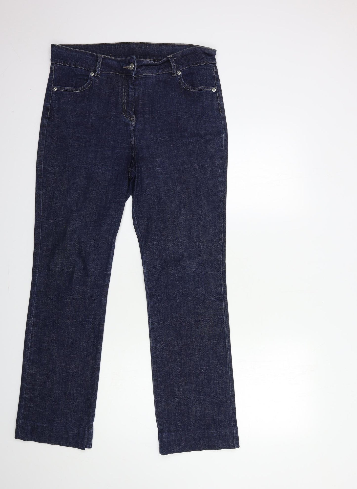 Impressions Womens Blue  Denim Straight Jeans Size 14