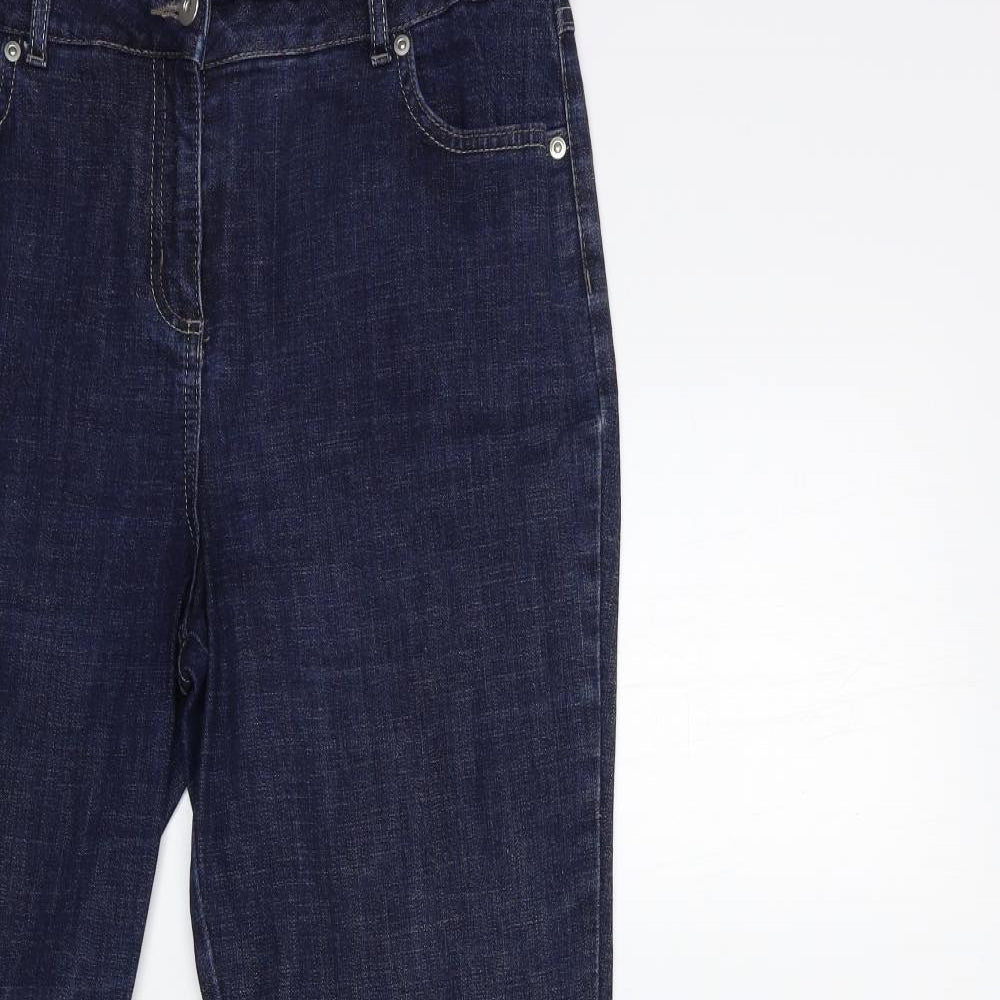 Impressions Womens Blue  Denim Straight Jeans Size 14