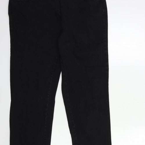 Bonmarché Womens Black  Denim Straight Jeans Size 18 L29 in