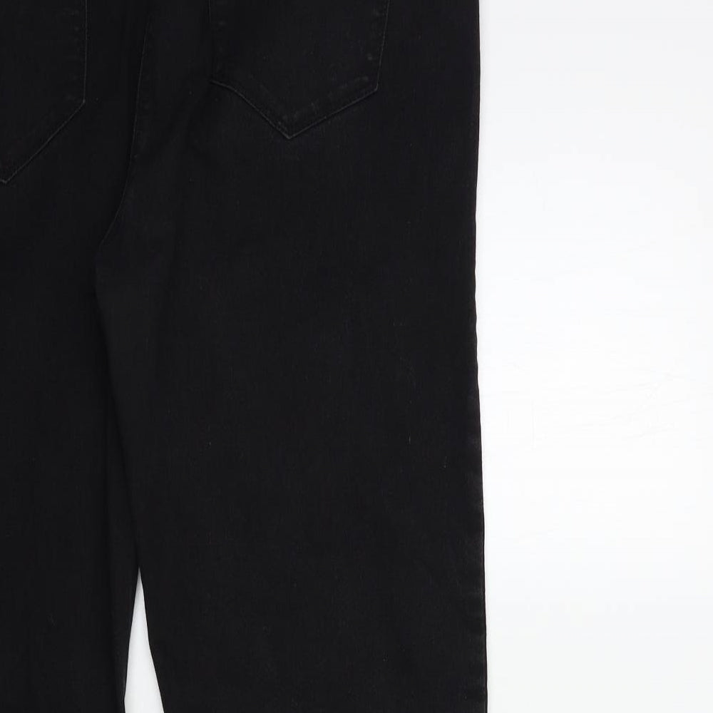 Bonmarché Womens Black  Denim Straight Jeans Size 18 L29 in