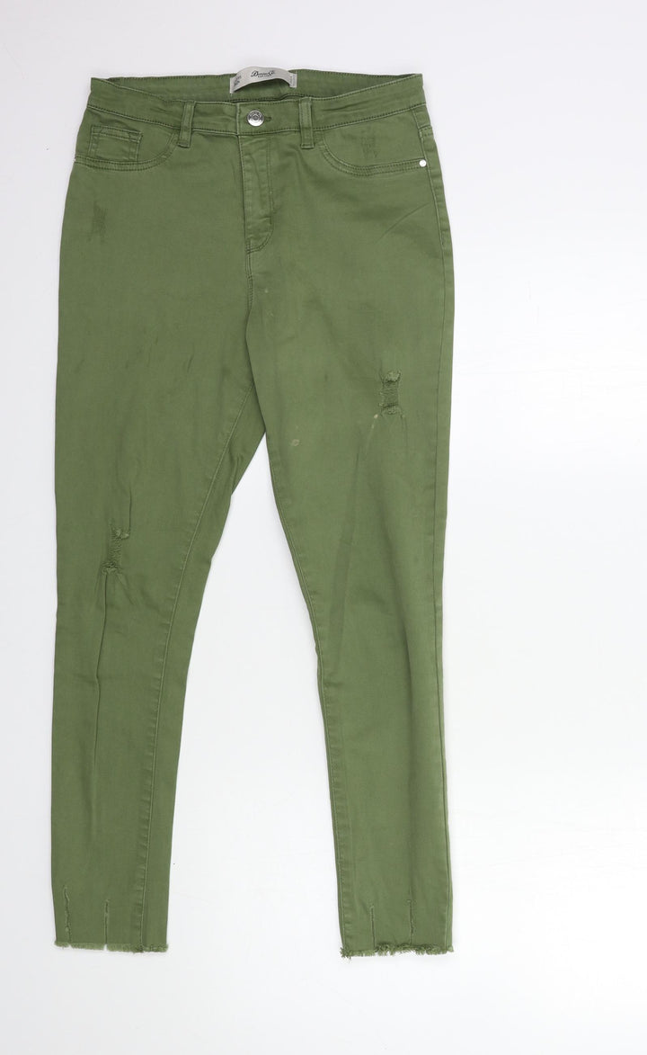 Denim & Co. Girls Green Denim Skinny Jeans Size 12-13 Years