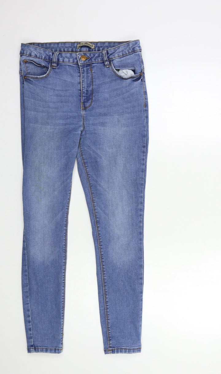 Denim & Co. Womens Blue Denim Skinny Jeans Size 28 in L27 in