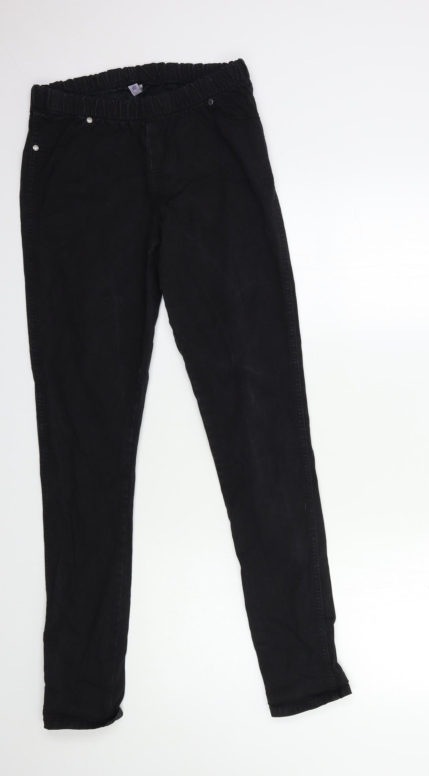 Denim & Co. Womens Black  Denim Jegging Jeans Size 10 L32 in