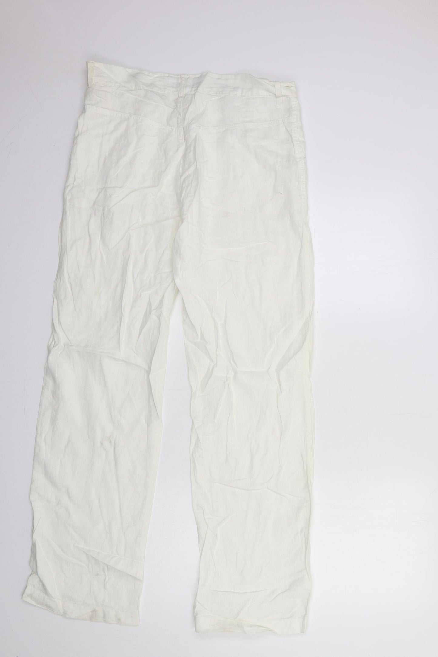 q zen Womens White   Trousers  Size 14 L31 in