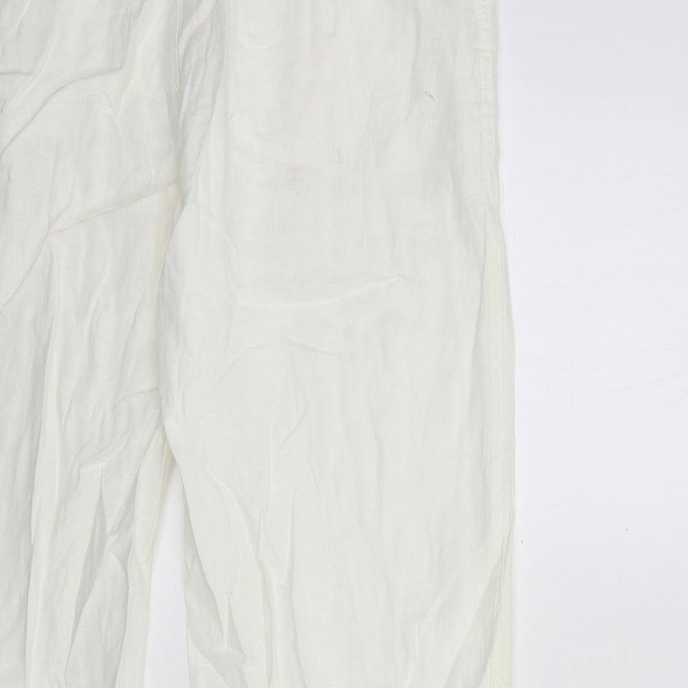 q zen Womens White   Trousers  Size 14 L31 in