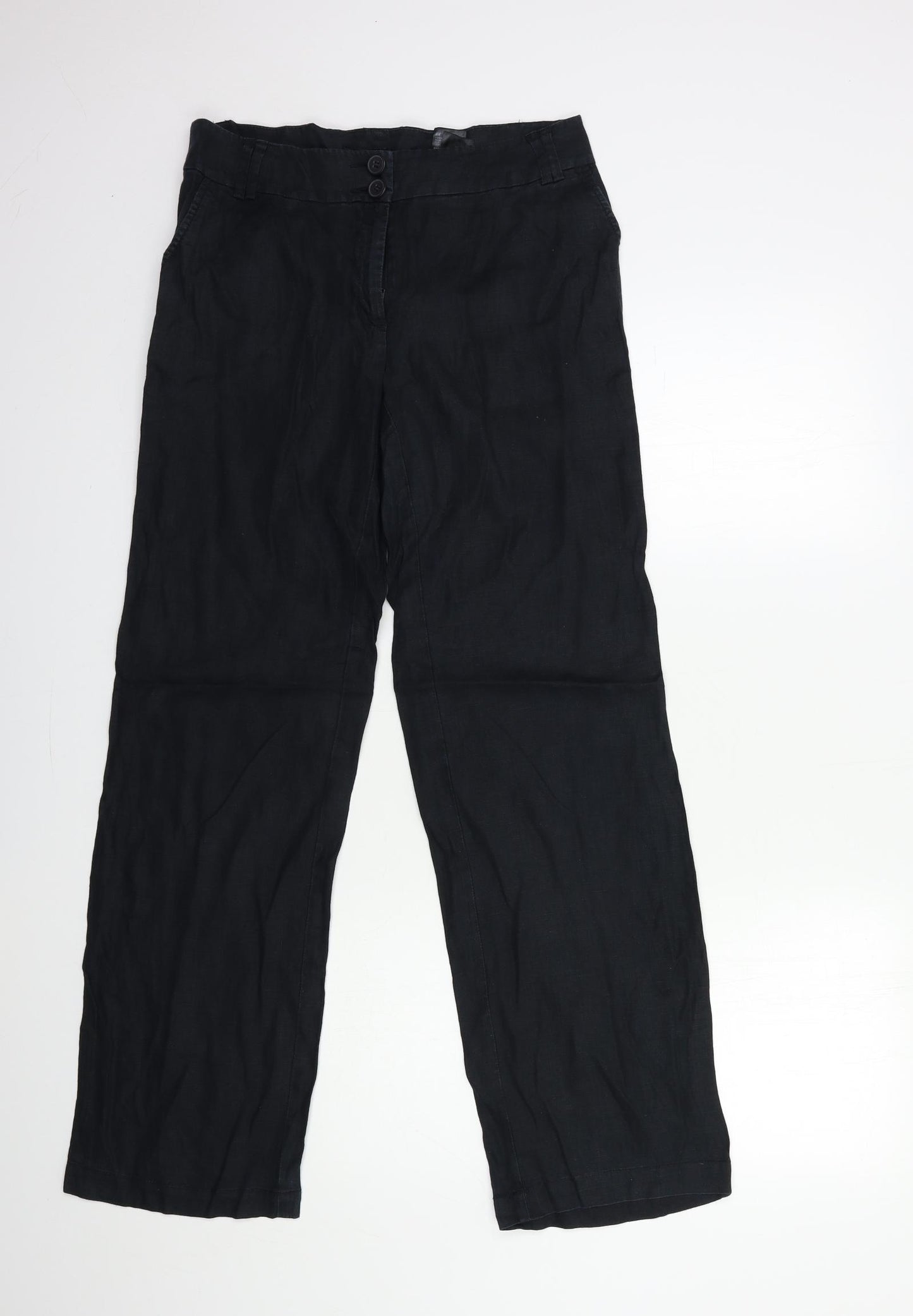 H&M Womens Black   Trousers  Size 8 L31 in