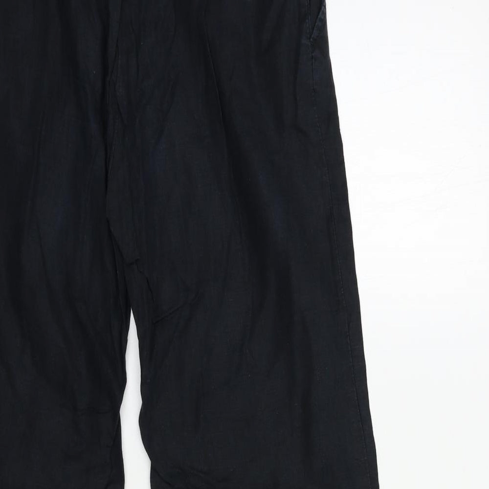 H&M Womens Black   Trousers  Size 8 L31 in