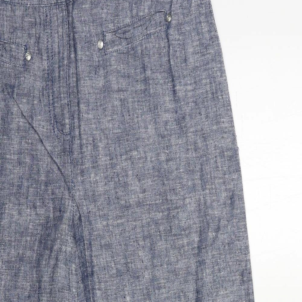 Papaya Womens Blue   Trousers  Size 12 L27 in