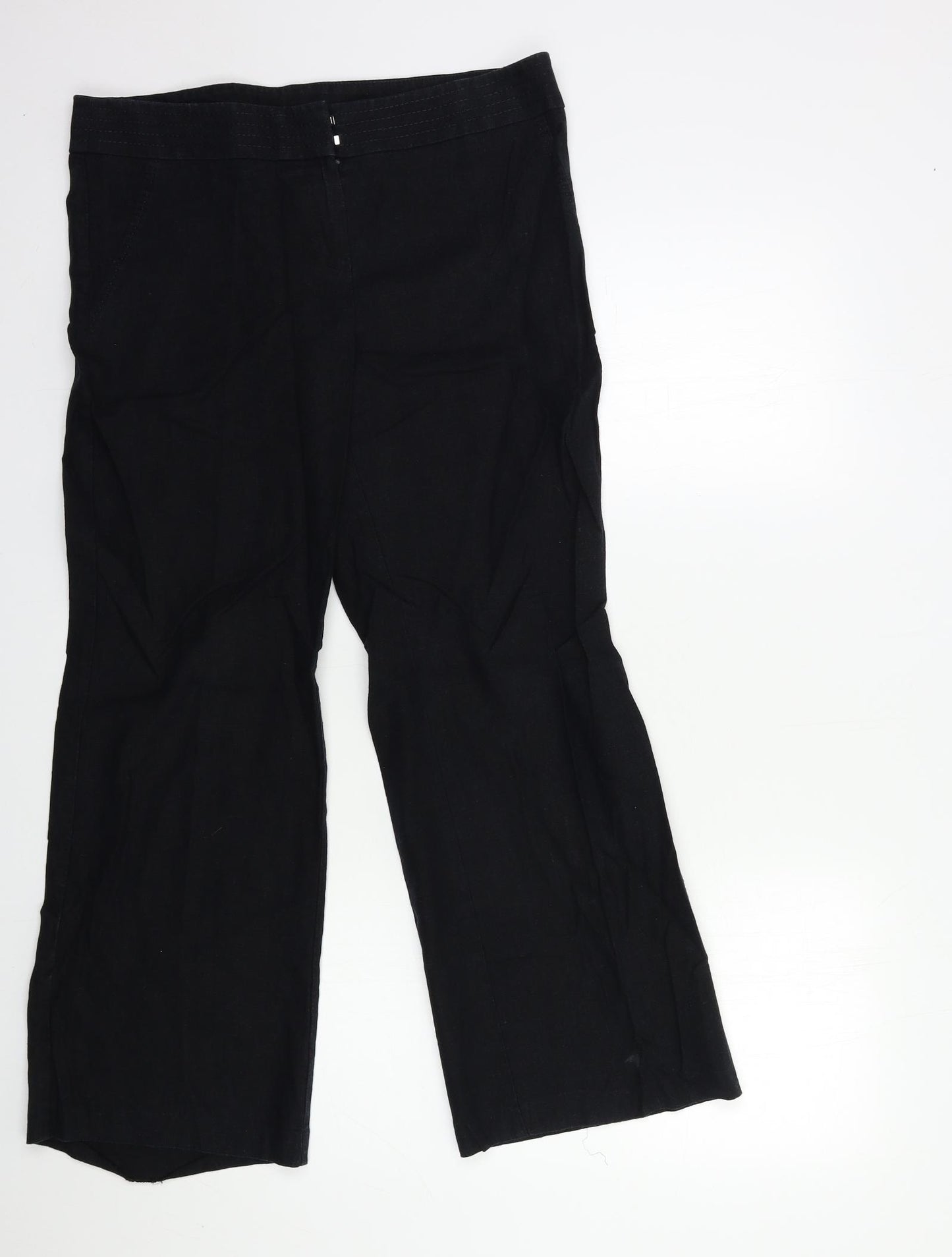 Marks and Spencer Womens Black   Trousers  Size 12 L27 in