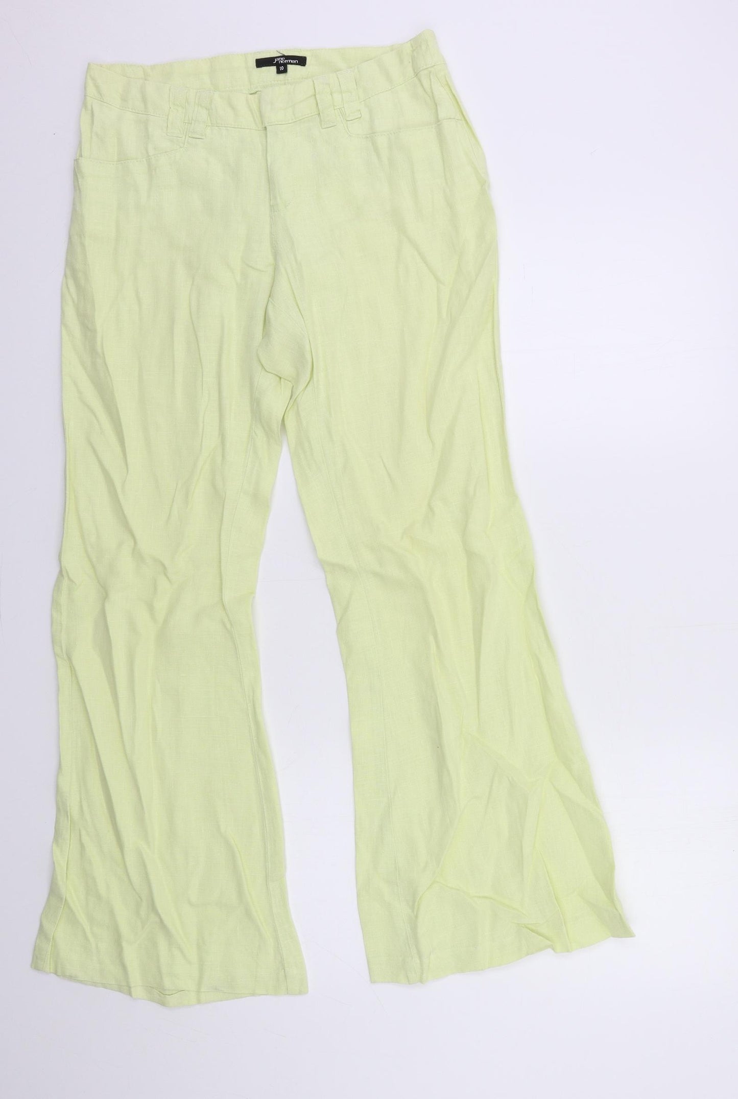 Jane Norman Womens Yellow   Trousers  Size 10 L31 in