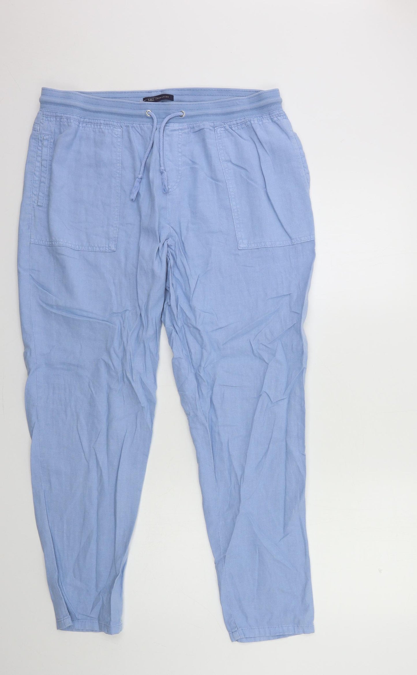 Marks and Spencer Womens Blue   Trousers  Size 16 L29 in