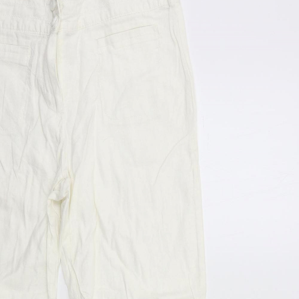 Marks and Spencer Womens White   Trousers  Size 14 L29 in