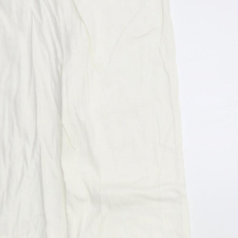 Marks and Spencer Womens White   Trousers  Size 14 L29 in