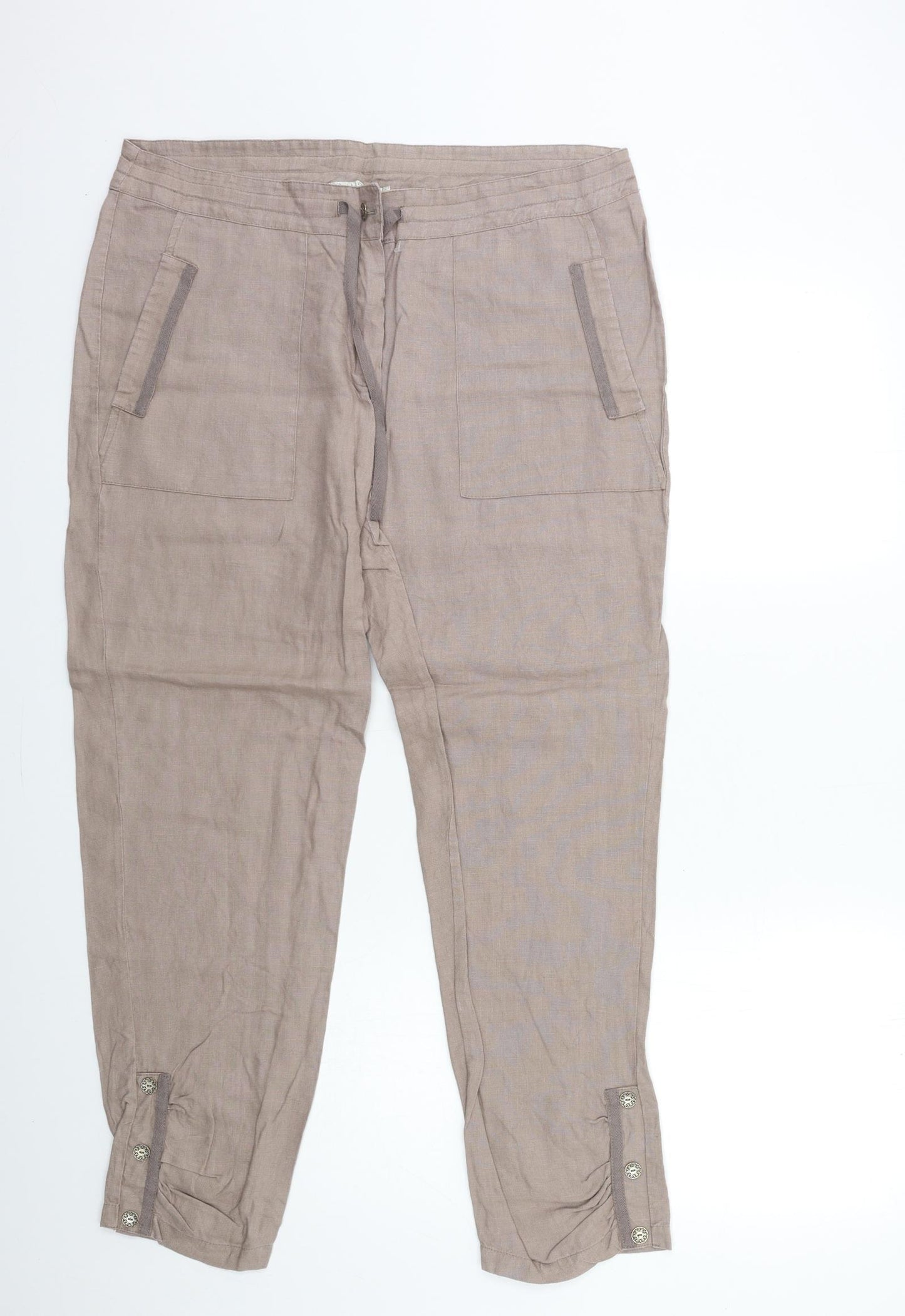Maloka Womens Brown   Trousers  Size L L36 in