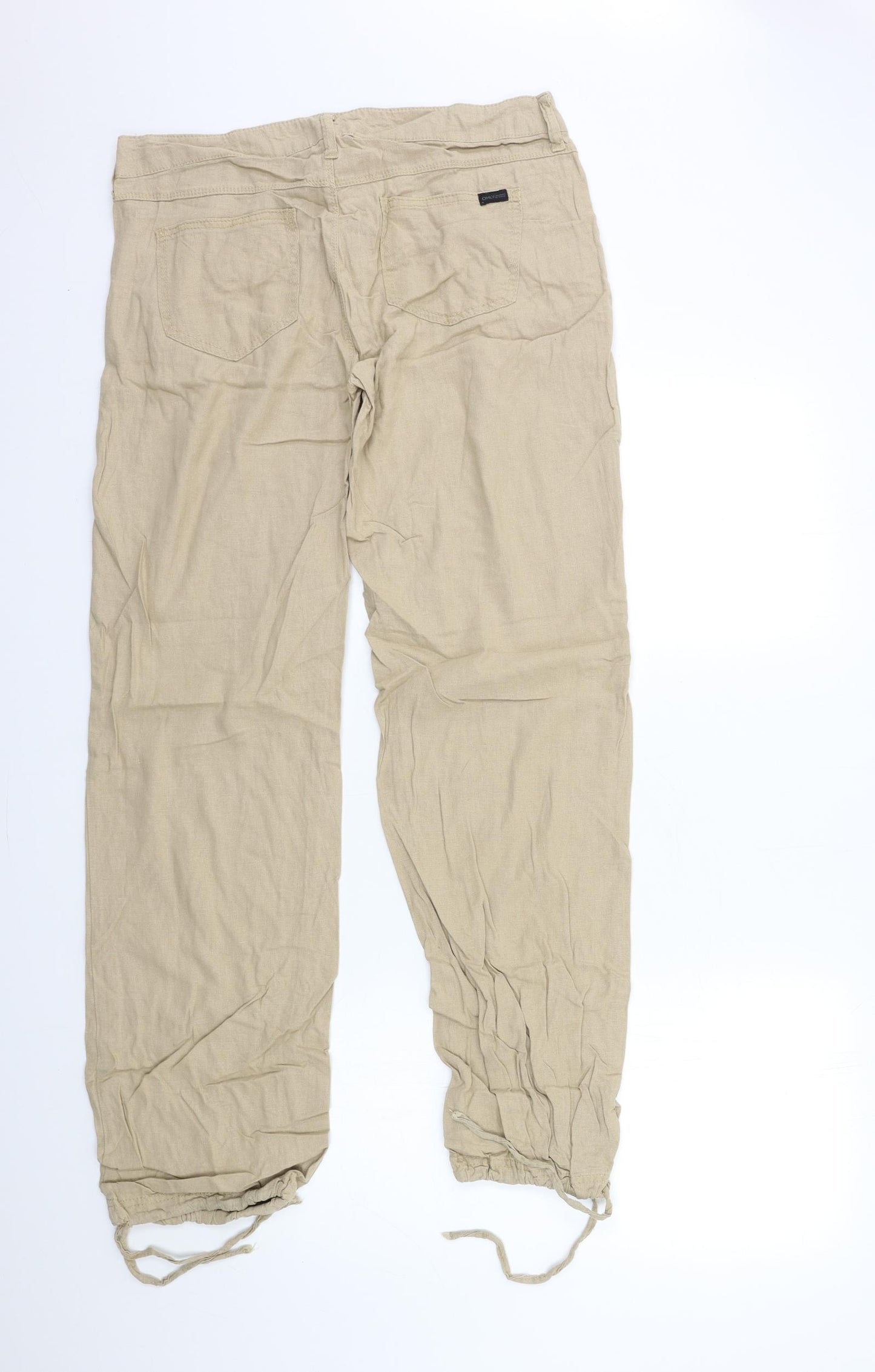 Only Womens Beige   Trousers  Size 12 L31 in
