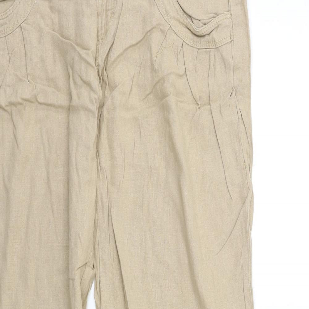 Only Womens Beige   Trousers  Size 12 L31 in