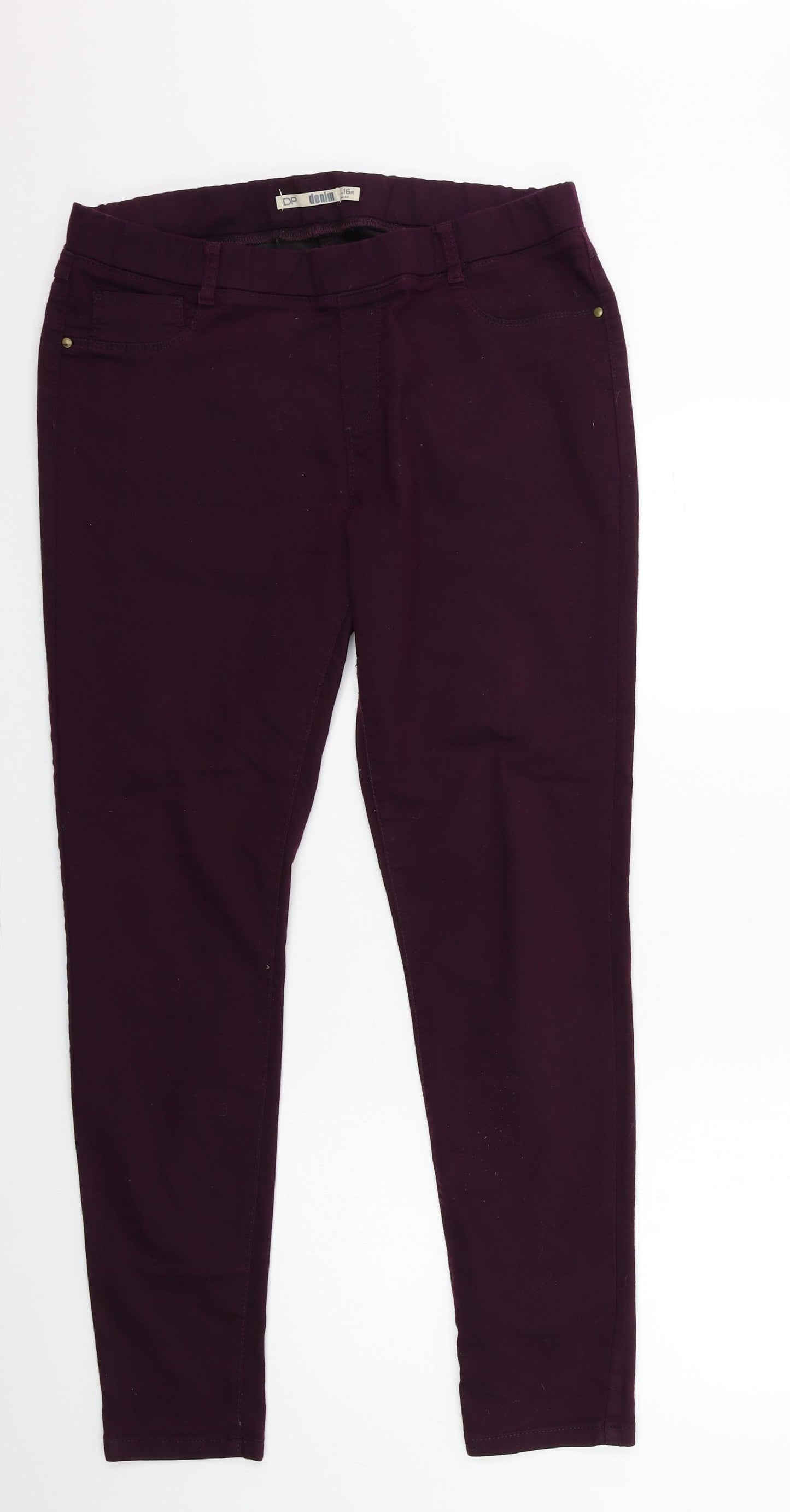 Dorothy Perkins Womens Purple  Denim Jegging Jeans Size 16 L32 in