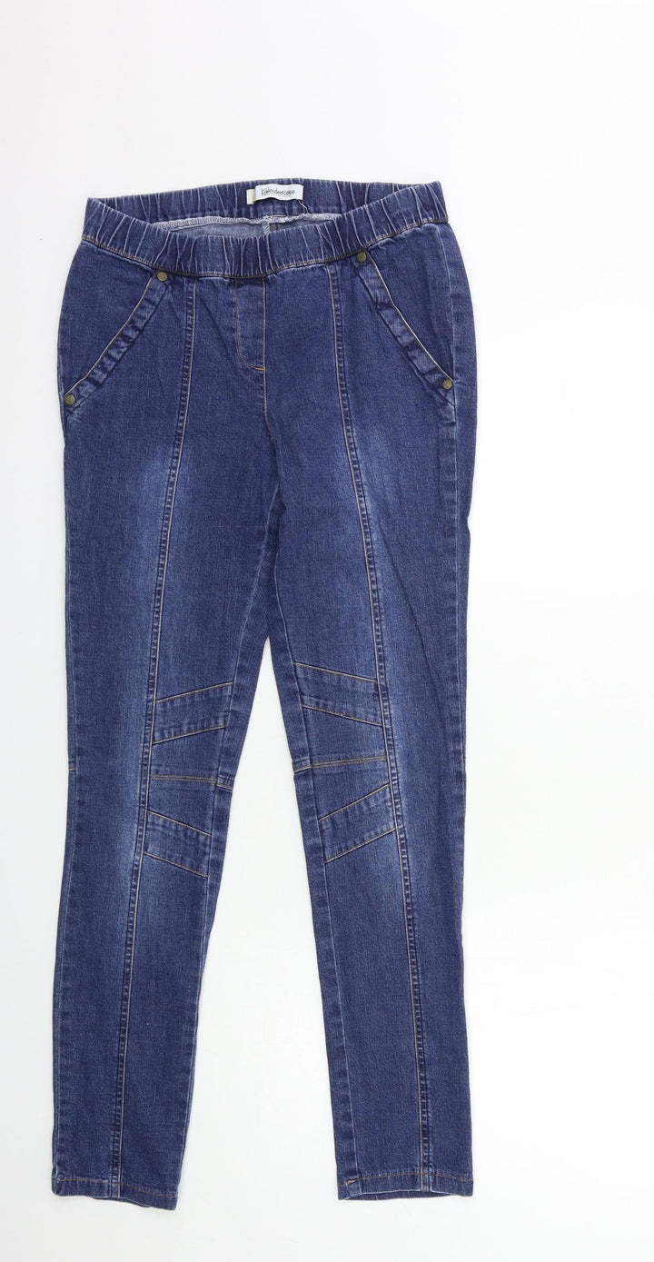 Kaleidoscope Womens Blue Denim Skinny Jeans Size 10 L29 in
