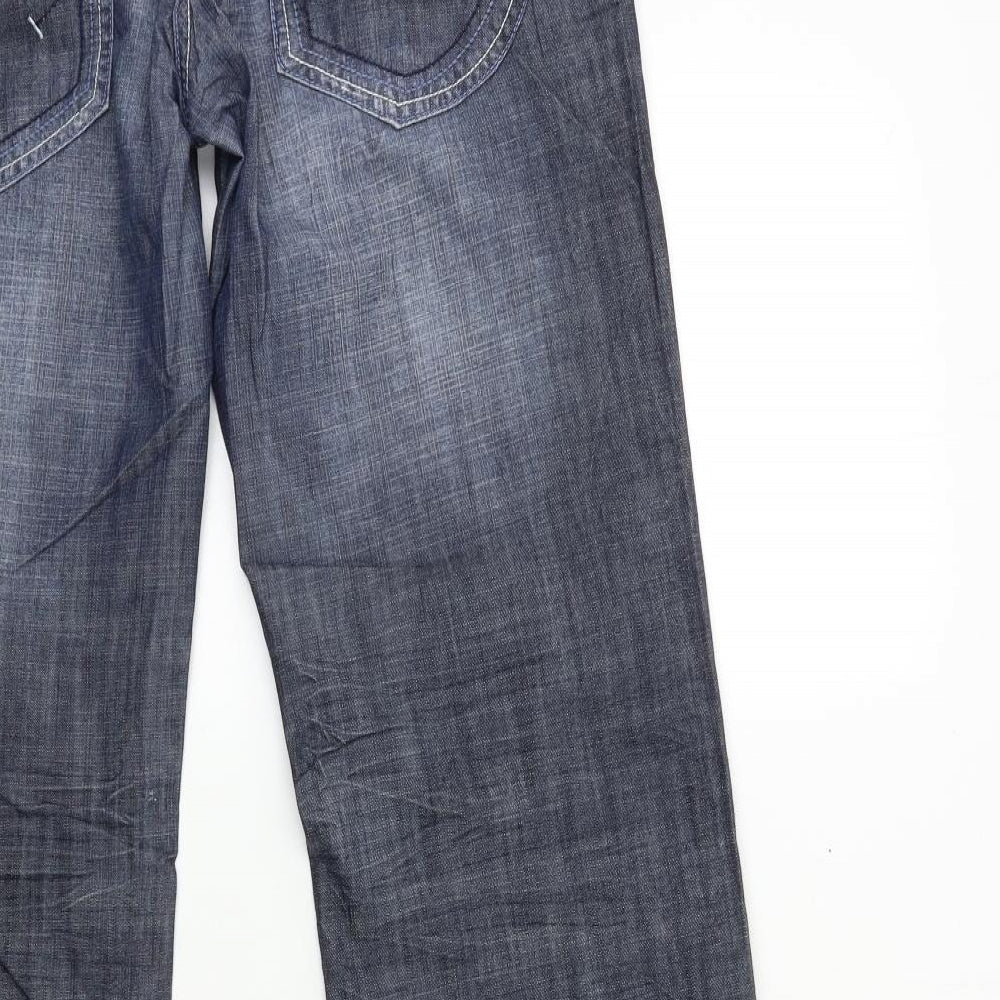True2u Womens Blue  Denim Tapered Jeans Size 10 L30 in