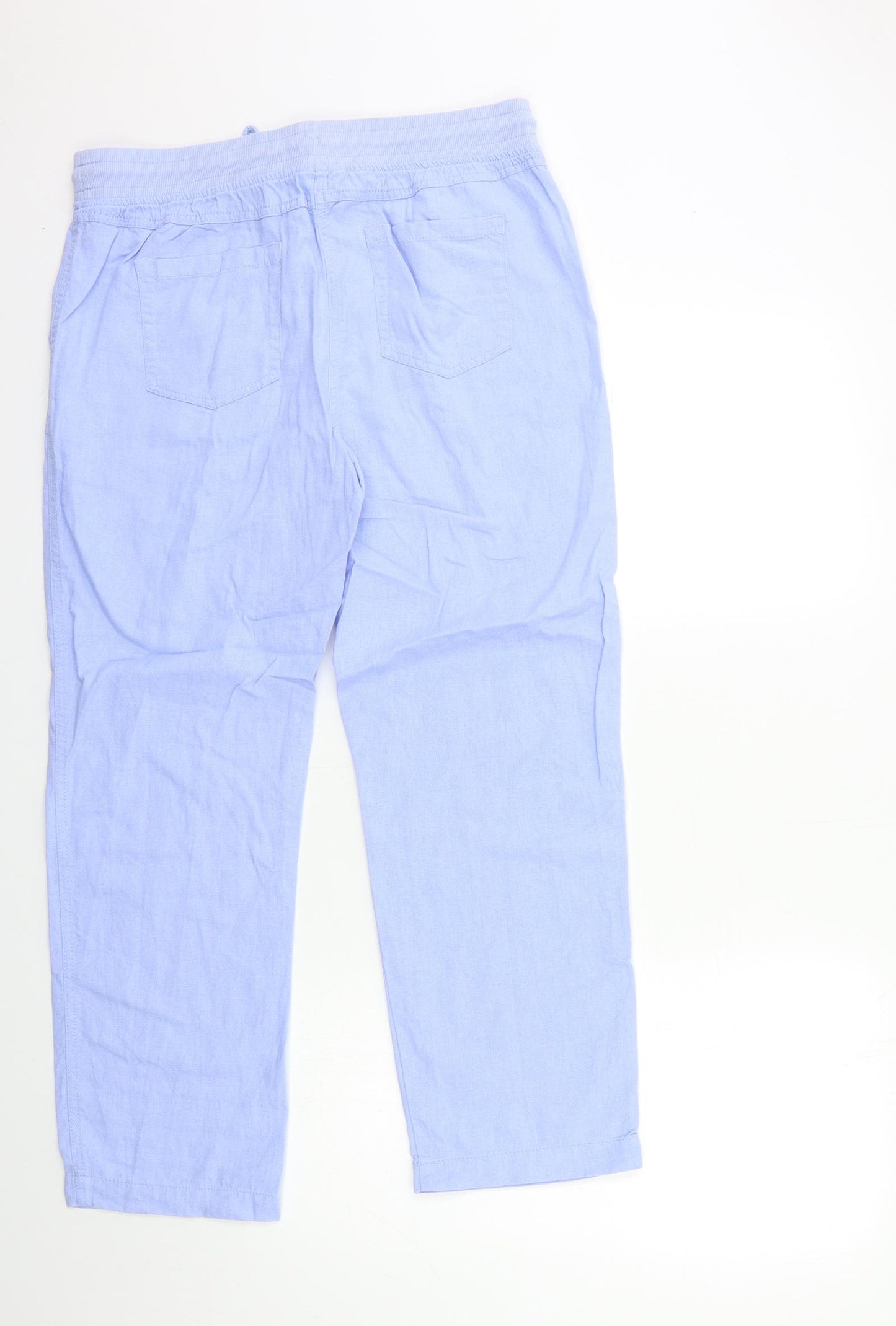 M&Co Womens Blue   Trousers  Size 14 L27 in