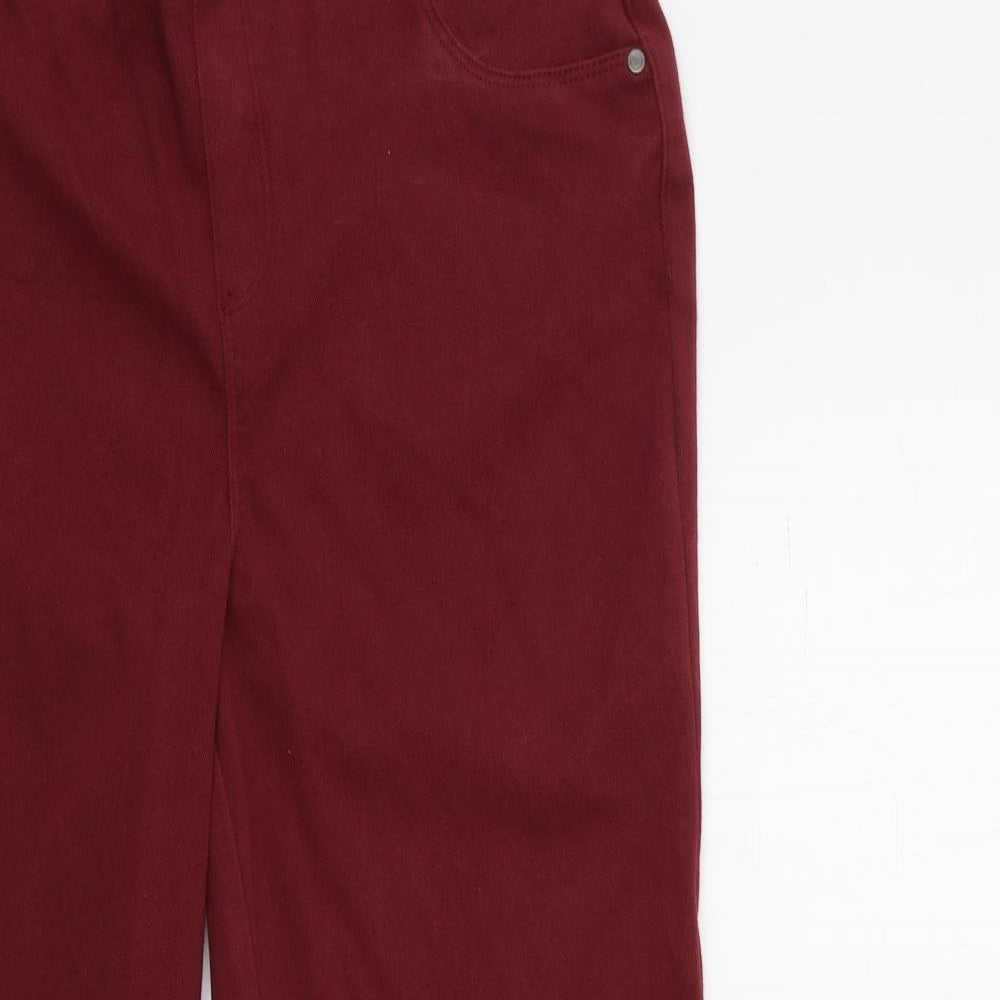 George Womens Red  Denim Jegging Jeans Size 16 L29 in
