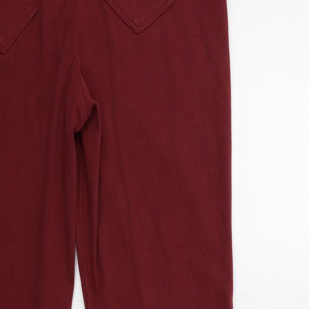 George Womens Red  Denim Jegging Jeans Size 16 L29 in