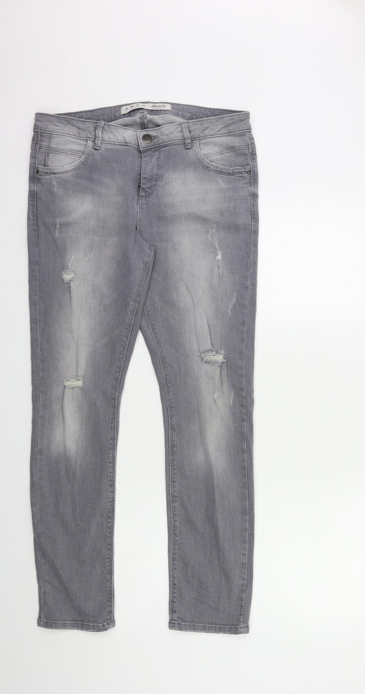 Denim & Co. Womens Green Denim Skinny Jeans Size 12 L30 in