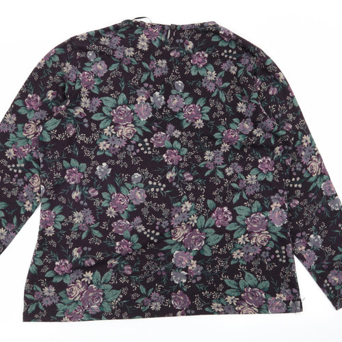text Womens Multicoloured Floral  Basic T-Shirt Size XL