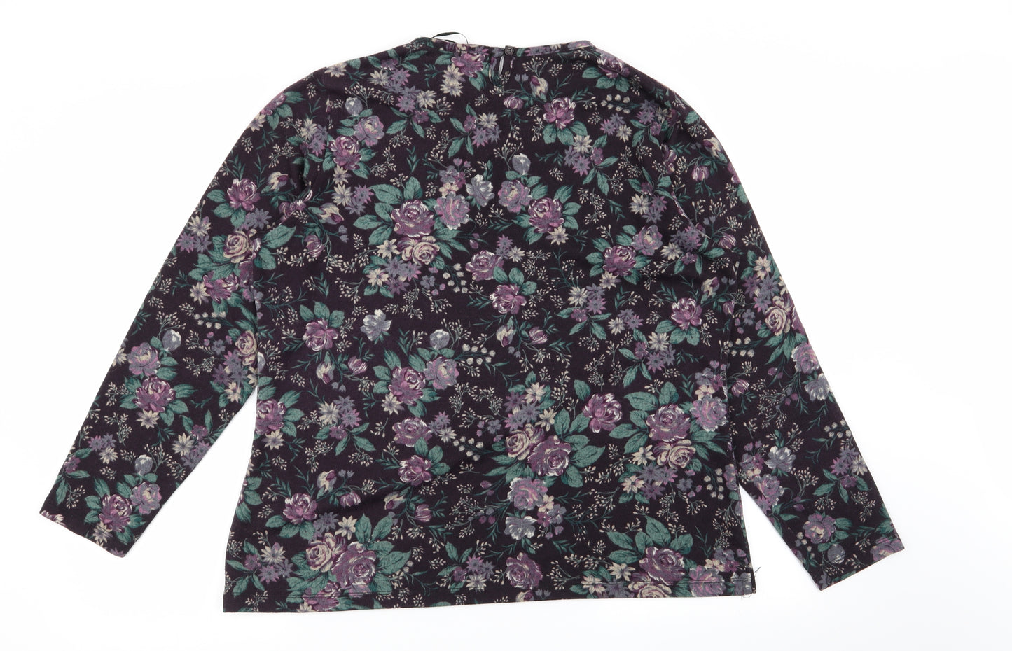 text Womens Multicoloured Floral  Basic T-Shirt Size XL