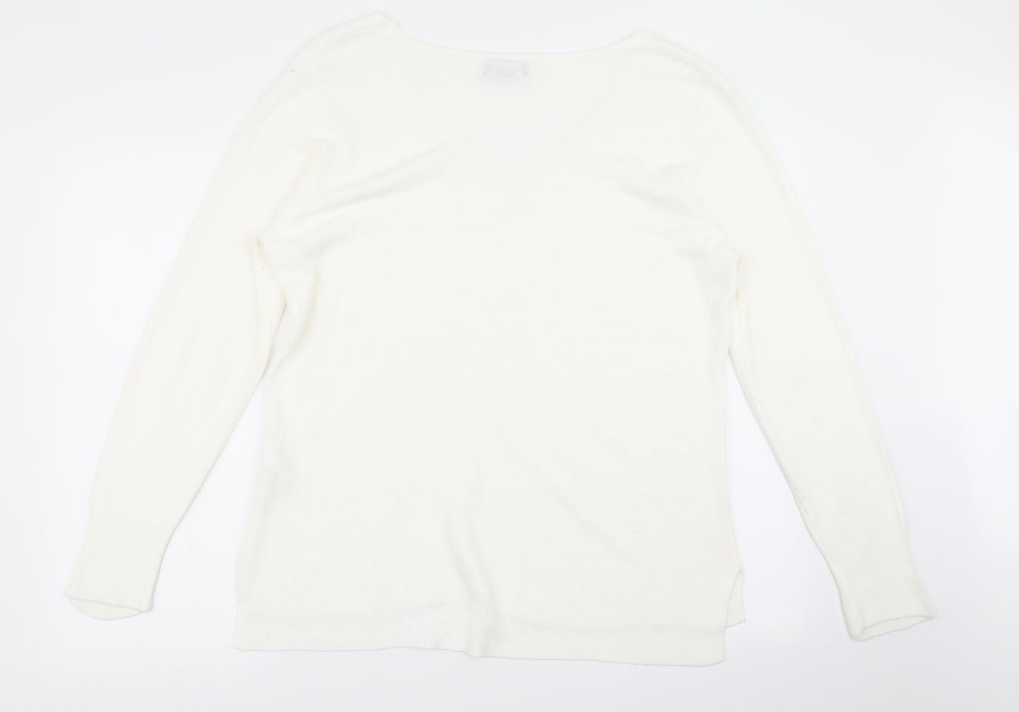 Primark Womens White   Pullover Jumper Size 18