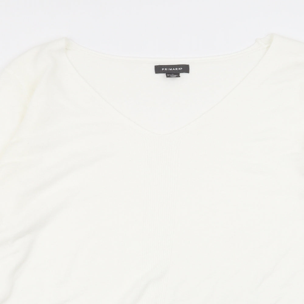 Primark Womens White   Pullover Jumper Size 18