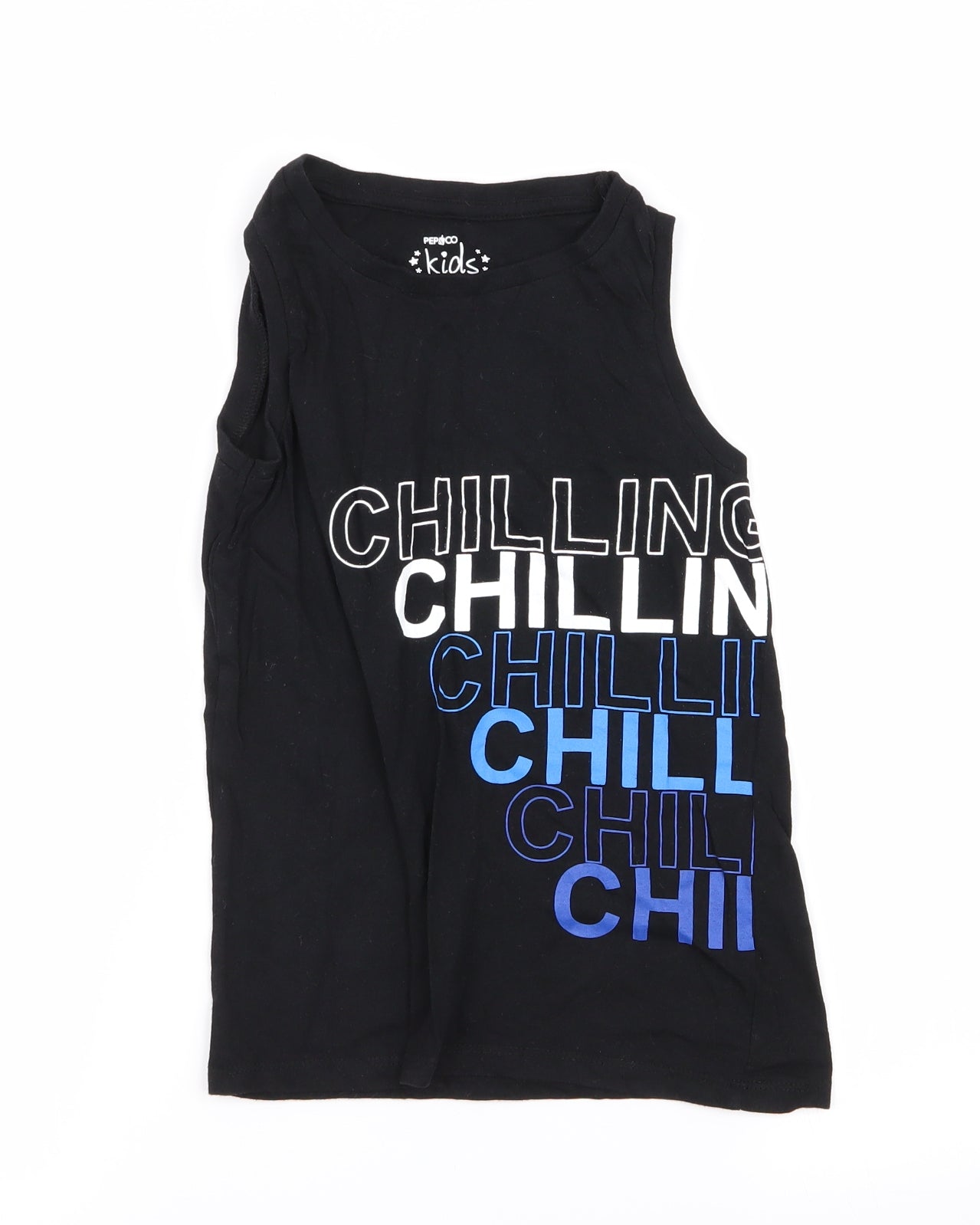 pep and co Boys Black   Basic Tank Size 7-8 Years