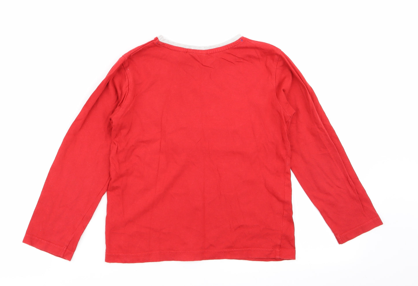 Primark Boys Red Solid   Pyjama Top Size 6-7 Years