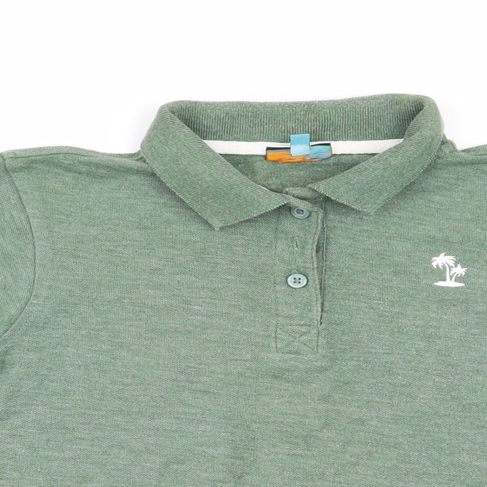 hullabaloo Boys Green   Basic Polo Size 7-8 Years