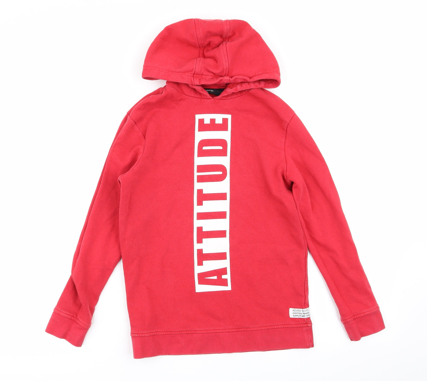 Asda George Girls Red   Pullover Jumper Size 10-11 Years