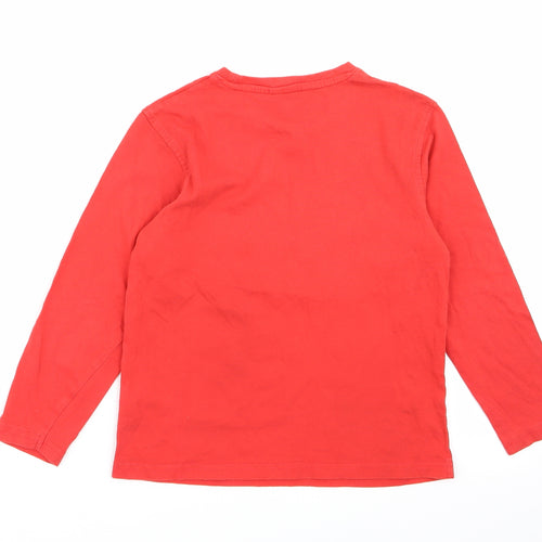 Asda George Boys Red   Basic T-Shirt Size 5-6 Years  - Children in Need