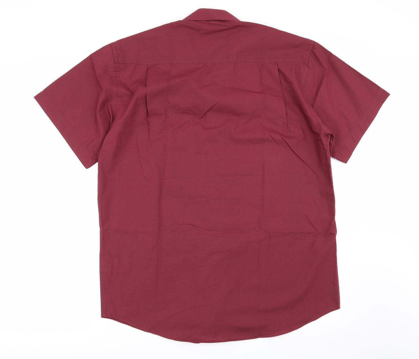 zantos Mens Red Colourblock   Button-Up Size 16